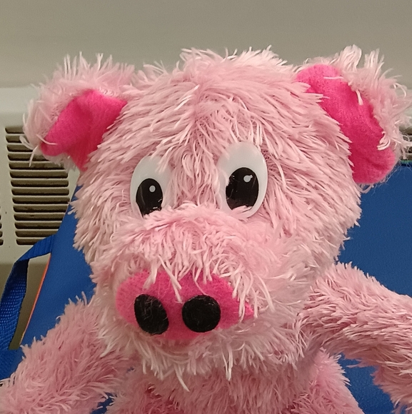 Pig piglet piggy Bashful Fuzzy Light Pink Barn animal animal sitting plush 10in - Picture 4 of 12